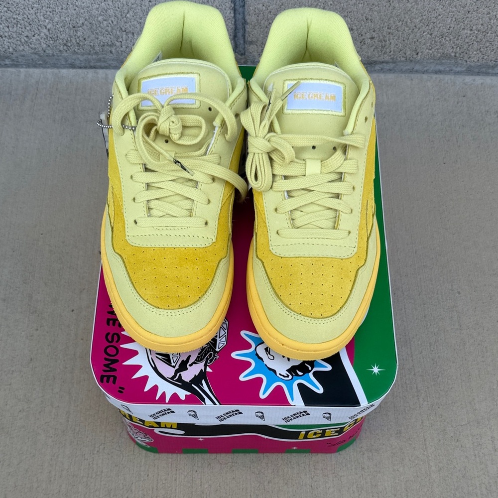 Reebok x Billionaire Boys Club Ice Cream Yellow Suede Low-Top Sneakers - Picture 5 of 15